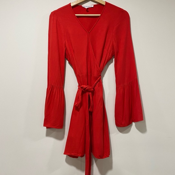 BCBGeneration Dresses & Skirts - BCBG red mini wrap dress